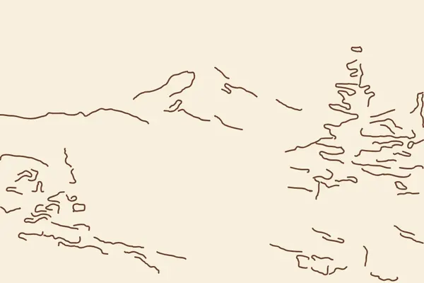 The same view as a line drawing